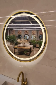 مراي دائرية مع اطار اسود