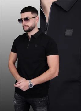 بلوزة Enrico Rossi قبّة بولو سحاب أصلي